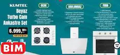 KUMTEL BEYAZ TURBO CAM ANKASTRE SET